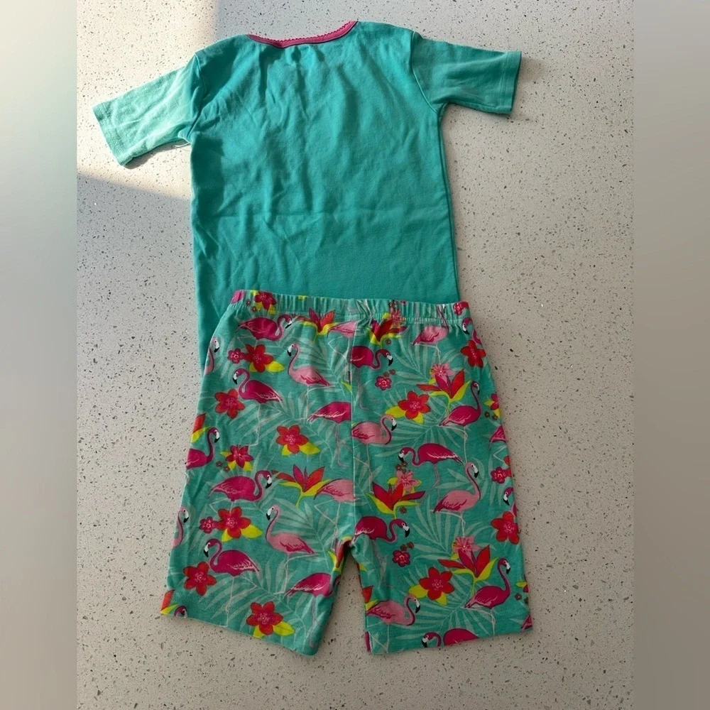 Gymboree Teal and Pink Flamingo Pajama Set